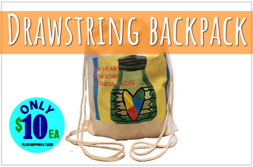 Land of Handom - Drawstring Backpack
